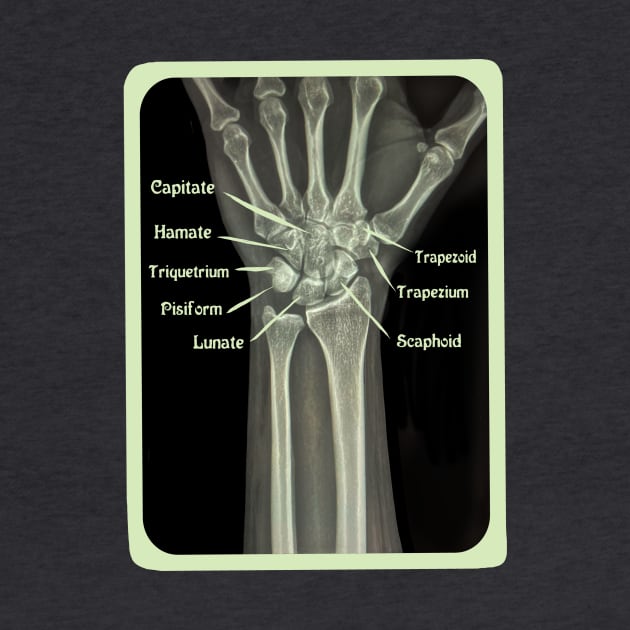 XRAY of Carpal Bones Mixed Media by ckrickett